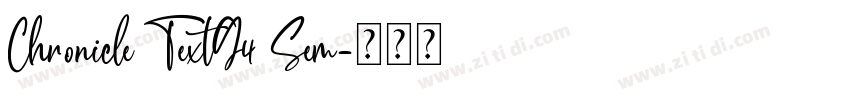 Chronicle TextG4 Sem字体转换